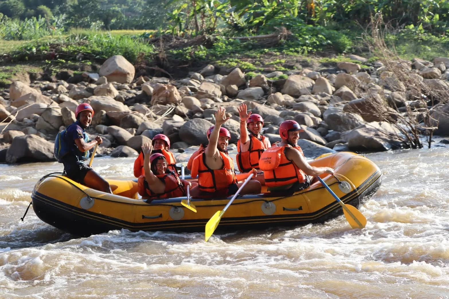One Day Trekking + Whitewater Rafting & Elephant Care