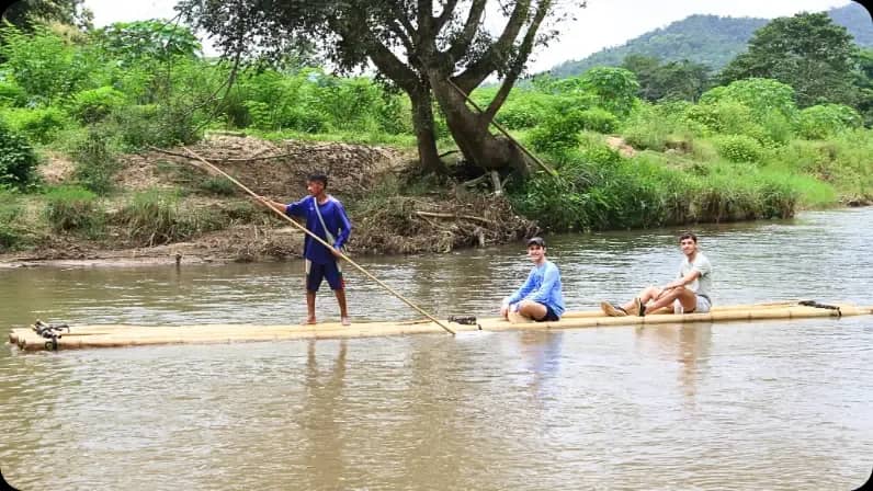 Secret Waterfall & Bamboo Rafting