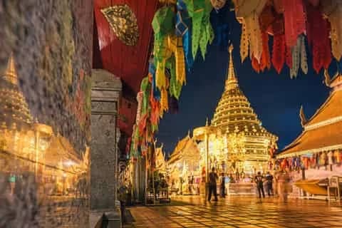 Wat Umong & Doi Suthep At Night