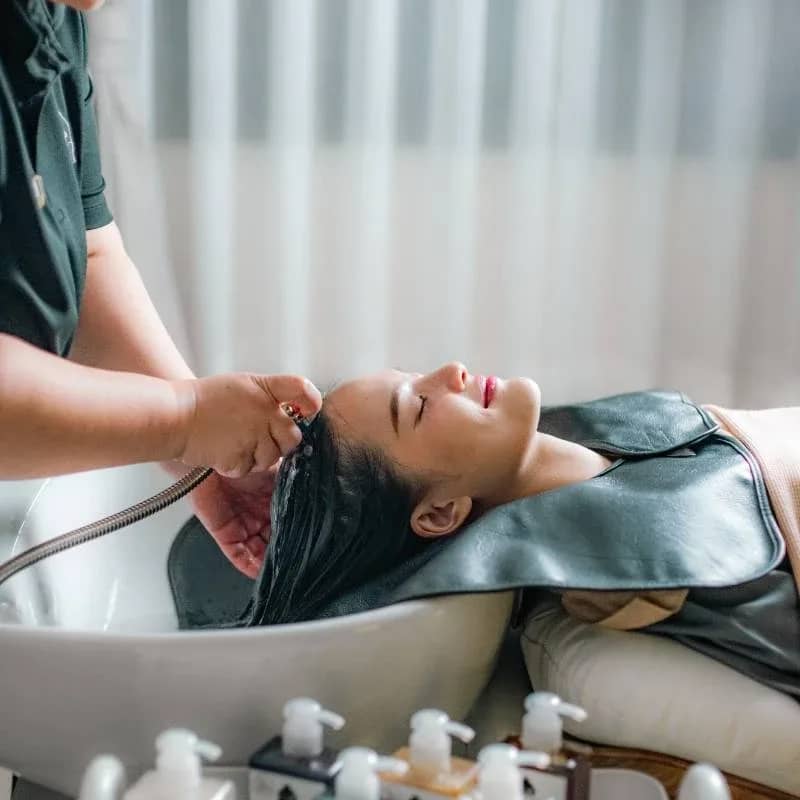 Hair wash at the reclining basin, The Home Massage & Spa